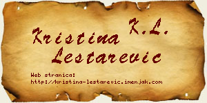 Kristina Leštarević vizit kartica